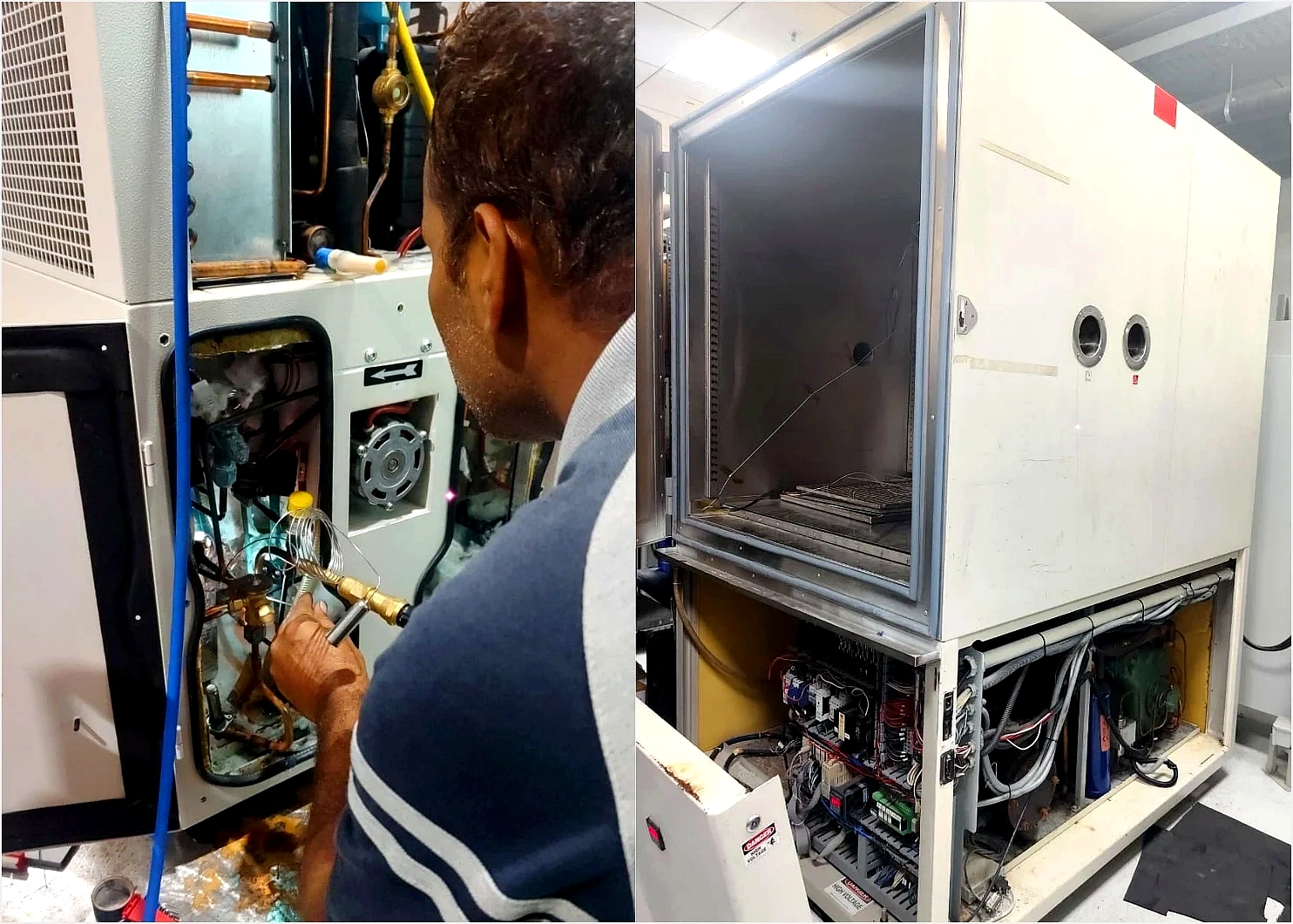 Responsive service support for environmental test chambers